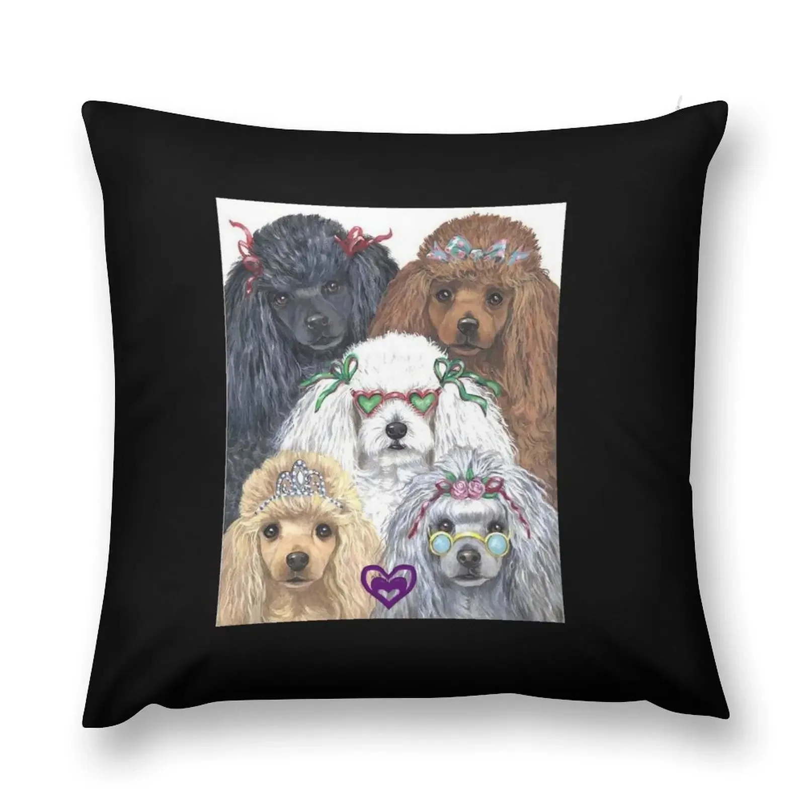 

Poodle fhasion glasses cute pet dog dogs pets puppy art caniche pop art Throw Pillow Sofa Cushions Covers pillow