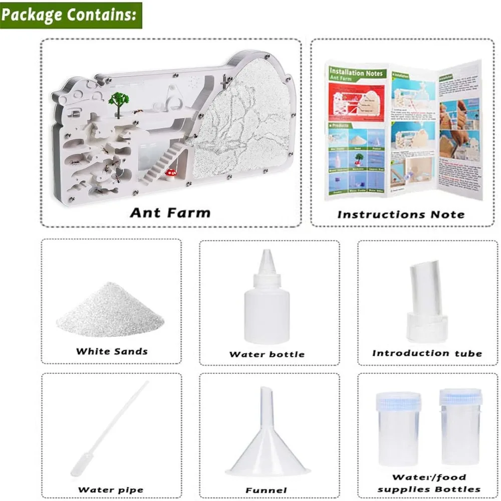 Large Viewing Area Ant Farm Castle Educational Science Gifts Ant Farms Ant Colony Observation Kits Plastics Sand Habitat