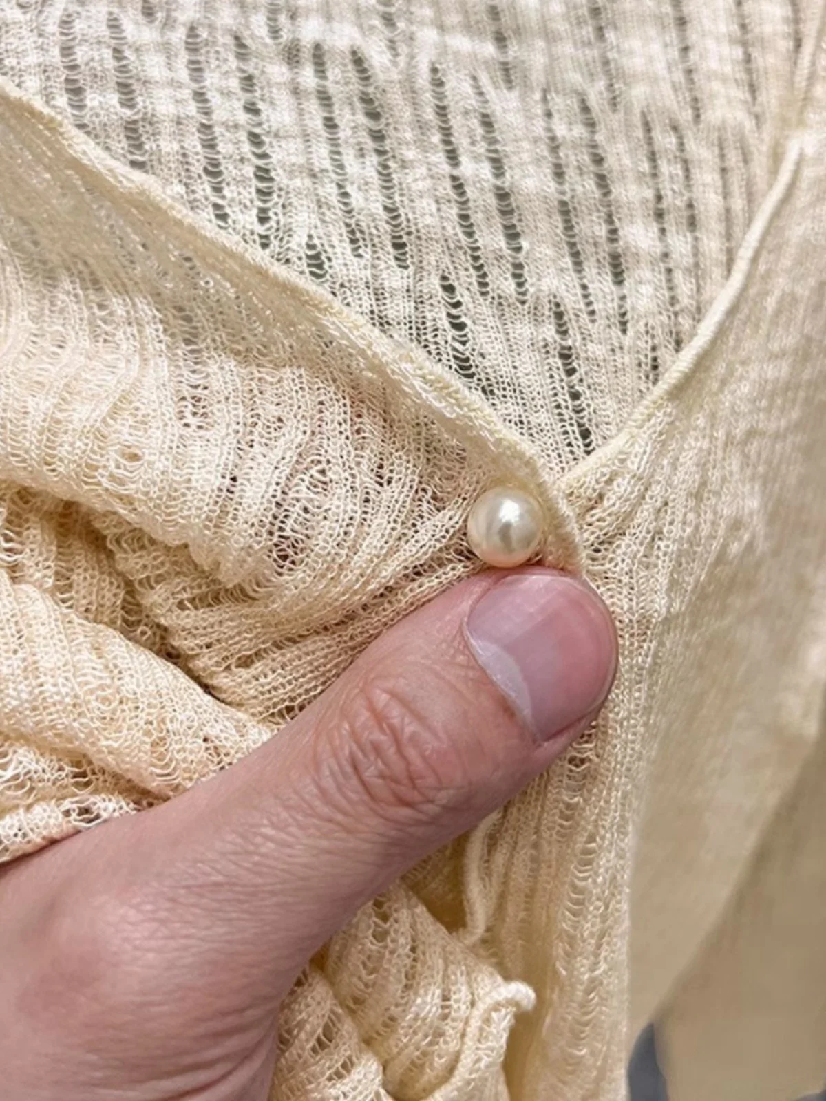 

Женский вязаный открытый кардиган из ледяного шелка, легкая летняя верхняя одежда, широкий жилет, топ с защитой от солнца, тонкий внешний топ