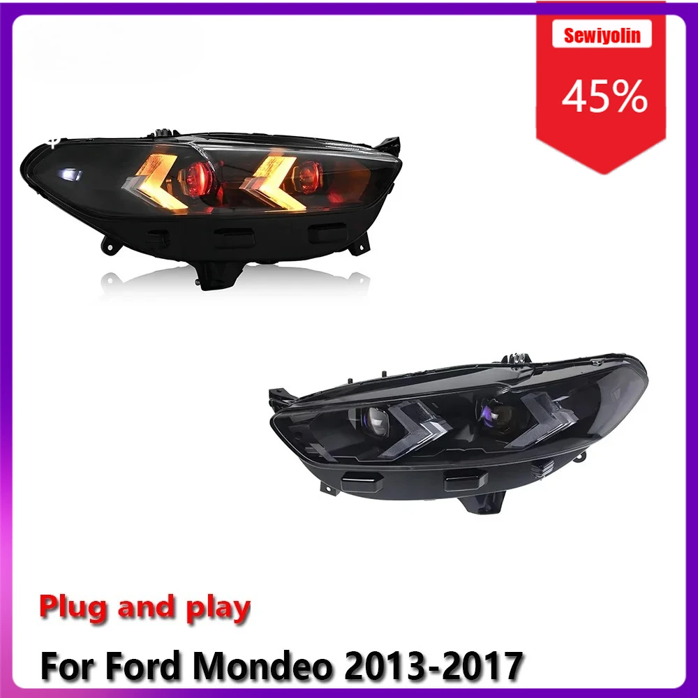 

Автомобильные светодиодные лампы Sewiyolin в сборе для Ford Mondeo 2013-2017, противотуманные фары DRL, стоп-сигнал поворота