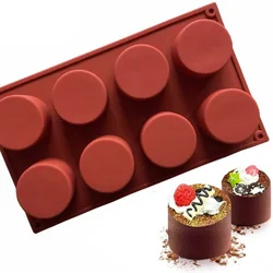 Silicone Mold Cake Pastry Baking Round Jelly Pudding Soap Form Ice Decoration Tool Disc Bread Biscuit Mould Baking Accessories