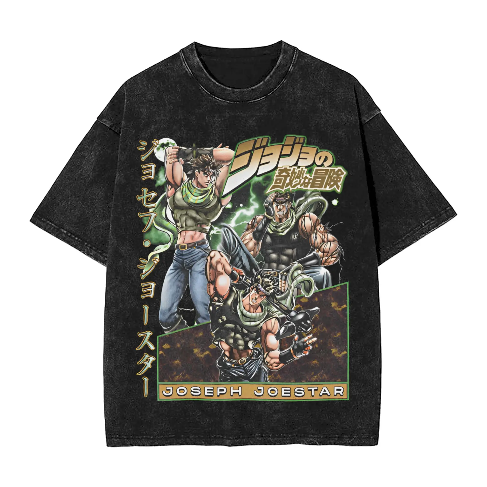 Anime JoJo's Bizarre Adventure Johnny Joestar Graphic T Shirt Men