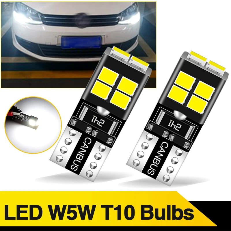 

2/10PCS W5W T10 Led Bulbs 12V Car Interior Dome Reading License Plate Signal Light Parking Lamp Clearance Lights 6000K 168 194