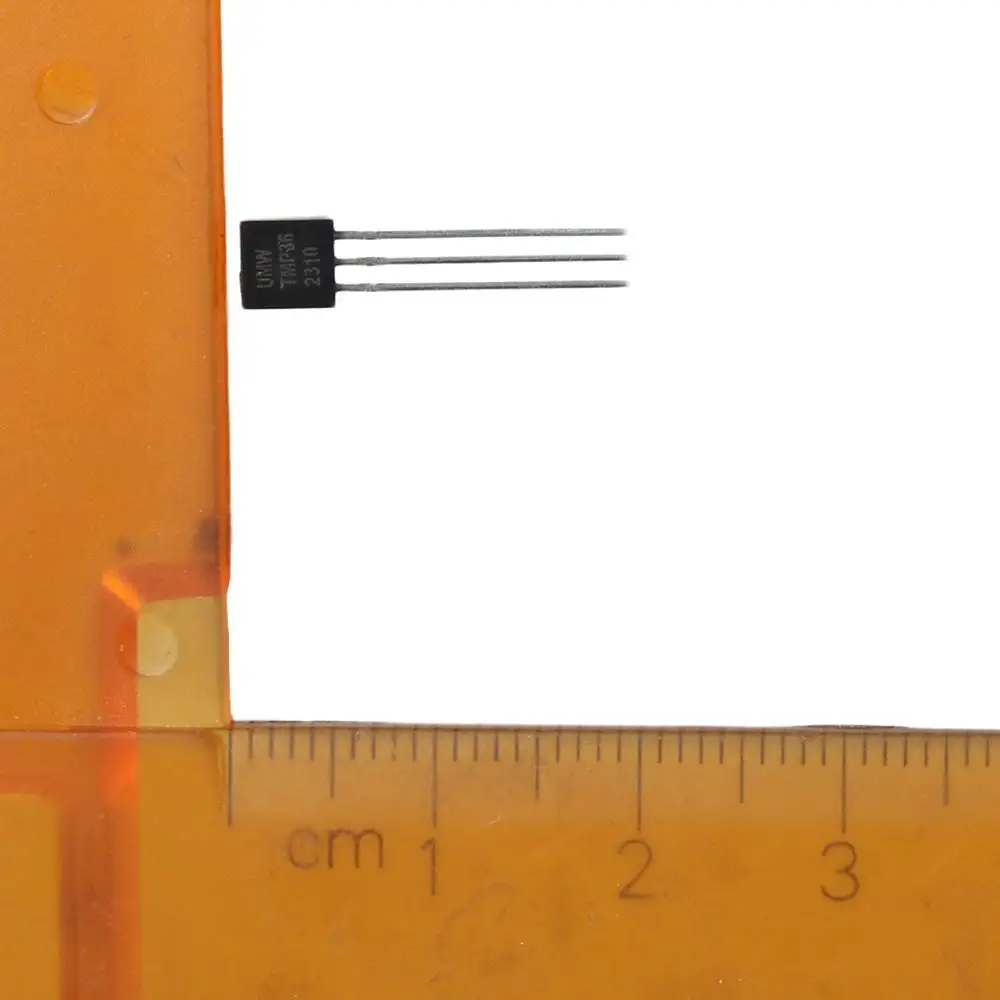 مستشعر درجة الحرارة التناظري ، معدن أسود ، 3-دبوس ، ± 2 درجة مئوية ، جهد منخفض ، ميزان حرارة رقمي ، IC ، TMP36GT9Z ، TMP36 ، 5