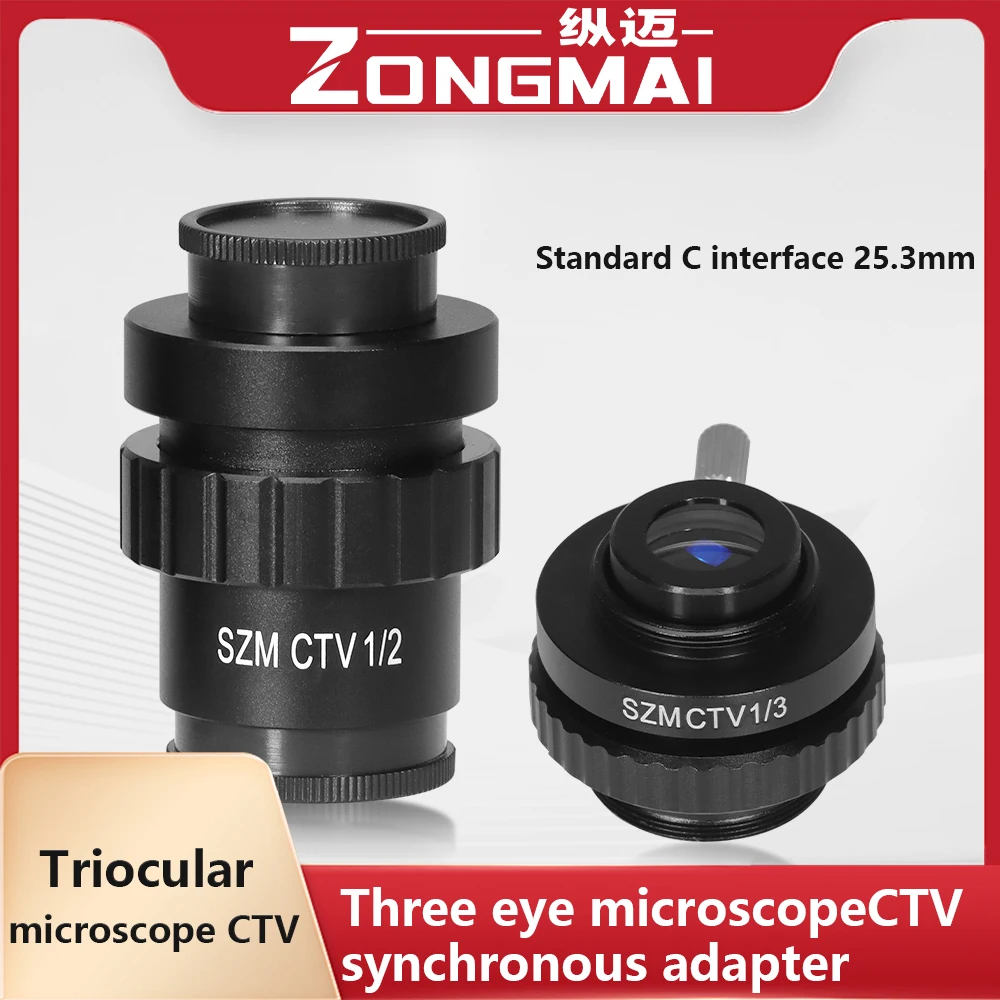 SZM CTV adattatore HDMI interfaccia per fotocamera adatta per la stessa messa a fuoco microscopio Stereo trioculare adattatore per obiettivo per