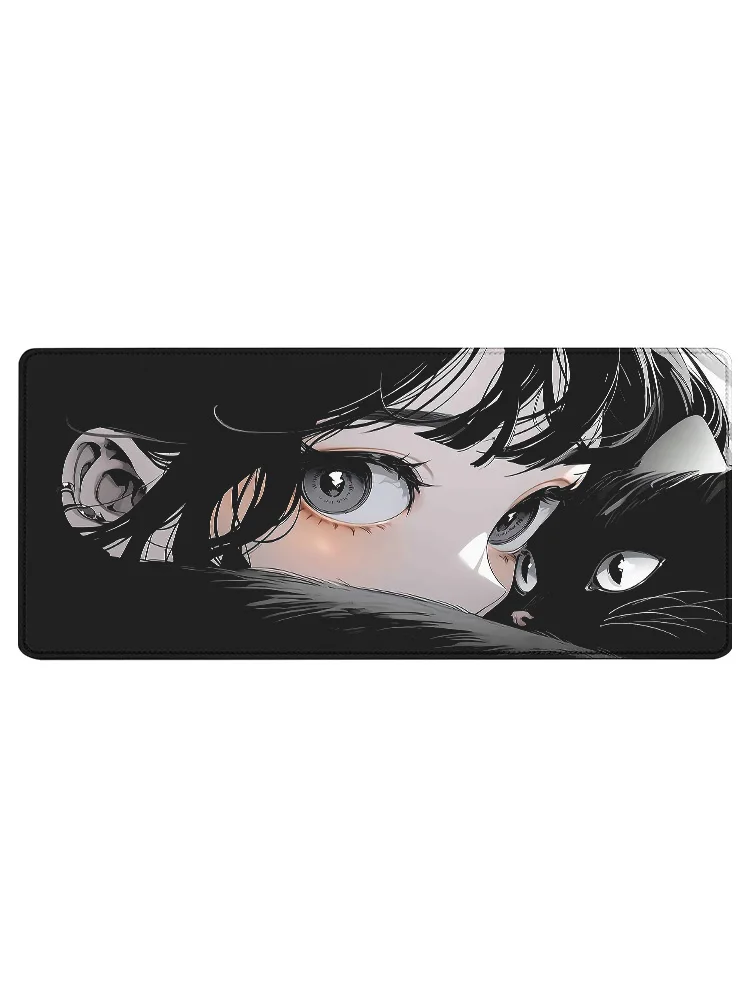 Podkładka pod mysz Xxl 900x400 Cat and Girl Pc Gamer Kawaii Akcesoria na biurko Stół komputerowy Klawiatura Podkładka pod mysz Szafka Anime Maty do gier — zdjęcie produktu 7