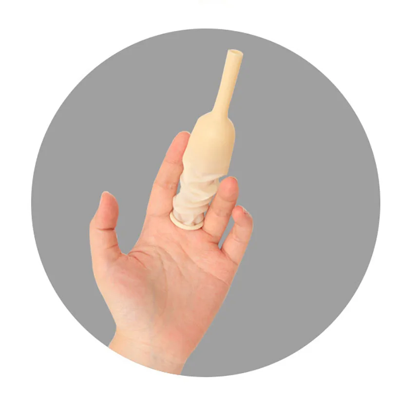 Einweg-Hülle für männliche Harnkatheterisierung, dicke, selbstklebende Latexhülle für bettlägerige ältere Menschen