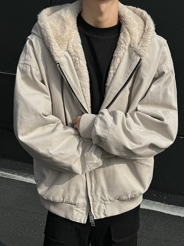 

Мужская утепленная хлопковая куртка из канваса в американском ретро-стиле, повседневная, с длинными рукавами, на молнии, цветная