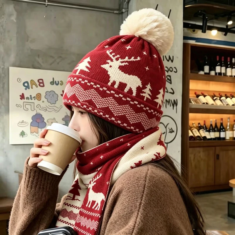 conjunto-de-natal-criativo-gorro-e-cachecol-de-trico-para-o-ano-novo-conjunto-de-duas-pecas-presente-de-inverno-aquecimento-para-o-inverno