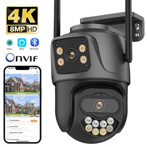 Kamera PTZ Wifi Eksternal Lensa Ganda 4K 8MP HD Kamera IP Luar Ruangan Pelacakan Otomatis 4MP Perlindungan Keamanan Pengawasan CCTV iCSee P2P 8 penjualan terbaik 4k ptz - №
