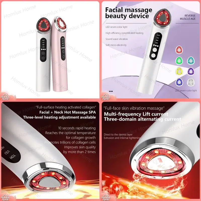 Wireless Micro Current Facial Massager for Face and Neck Lift Vibrating Skin Care Roller Tool for Swelling Reduction and Anti
