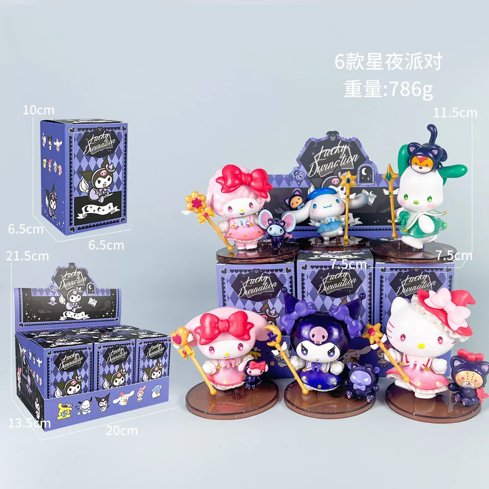 Sanrio Blossom and Wagashi Series Caja ciega Linda Kuromi Cinnamoroll Melody Pocahcco Pompompurin Figura de acción Bolsa sorpresa