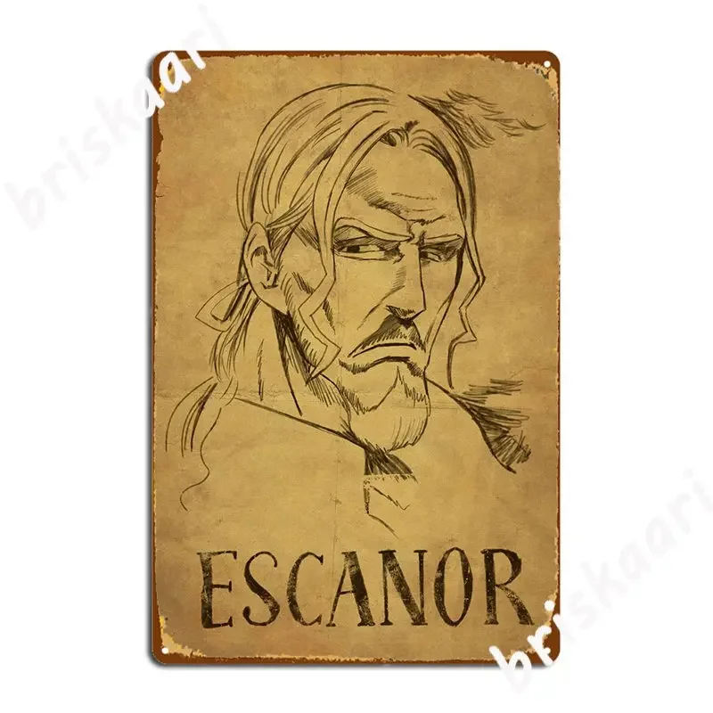 Escanor Wanted Metal Sign Wall Mural Printing Garage Club Poster Tin sign Posters