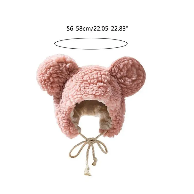 R1WE قبعة ليو فنغ بلون سادة من صوف الضأن الفخم قبعة الدب غير الرسمية قبعة دافئة لخريف وشتاء #6