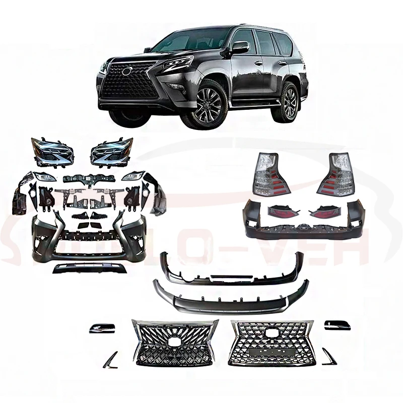 Body parts body kits 10-19 GX460 modified 2020 front face grille upgrade front rear bumper body kits For Lexuscustom