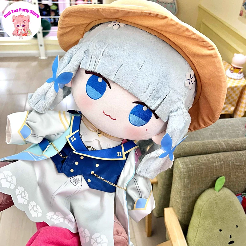 

Anime Genshin Impact Kamisato Ayaka 40cm Plush Cotton Doll Body Pillow Dress Up Toy Cosplay Sitting Posture Dolls Present