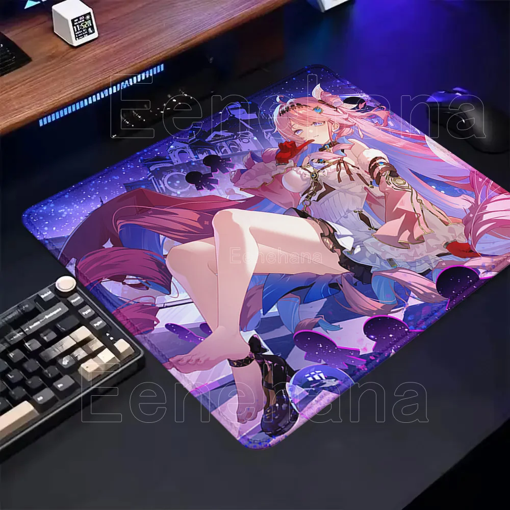Mousepad HD printing Denia Wuthering Waves  Kawaii Anime Girl Gaming small size PC Computer Keyboard Mouse Pad overlock Desk Mat