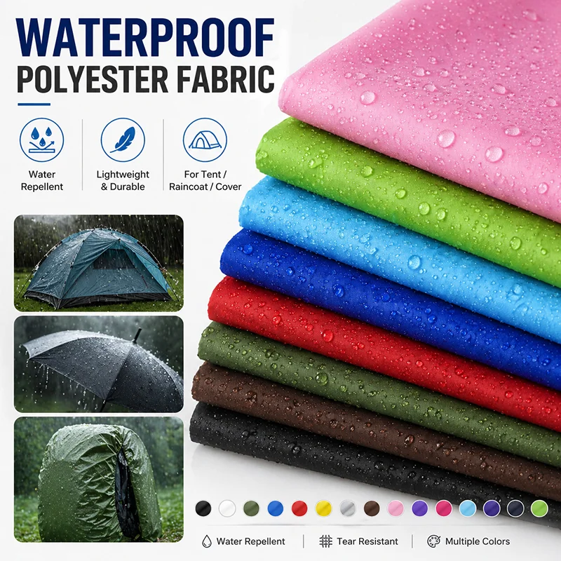

100/200/300/500x150cm 190T Waterproof Coated Fabric Showerproof Cloth for Umbrella Tent Raincoat Kite Outdoor Sewing DIY Crafts