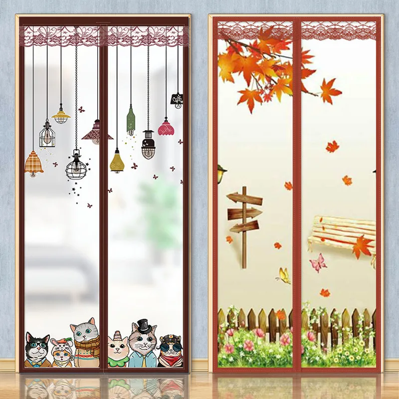 Magnetic Thermal Insulated Door Curtain Waterproof EVA Door Cover Self-Closing Windproof Door Transparent Kitchen Wind Household