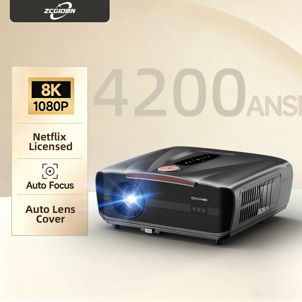 

Лицензированный Netflix 4K HD Smart-проектор с автофокусом ToF, ультраяркий (42000 ANSI), Dolby Audio, MEMC, для домашнего кинотеатра и просмотра фильмов днем