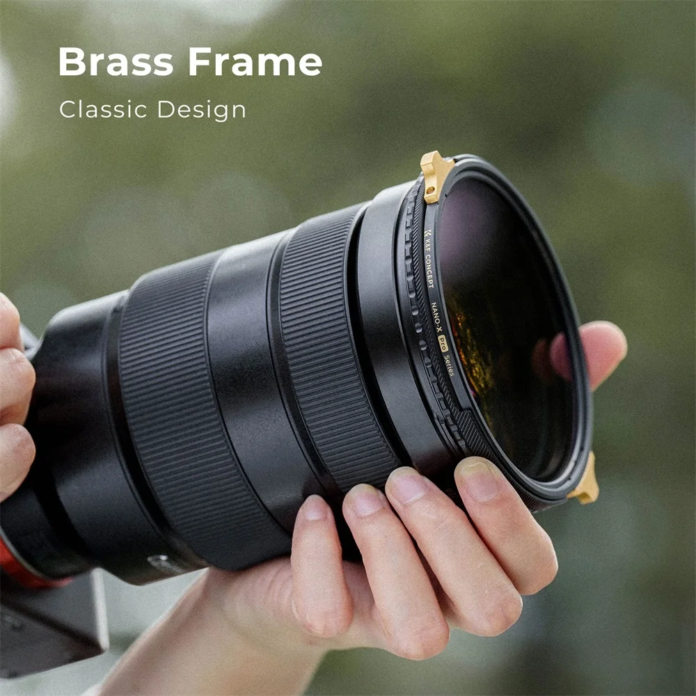 K&F Concept Nano-X PRO CPL+ND2-32 Brass Frame Variable Filter Cpl Filter 2 in 1 Function Optical Glass Camera Lens Filter - Image 3