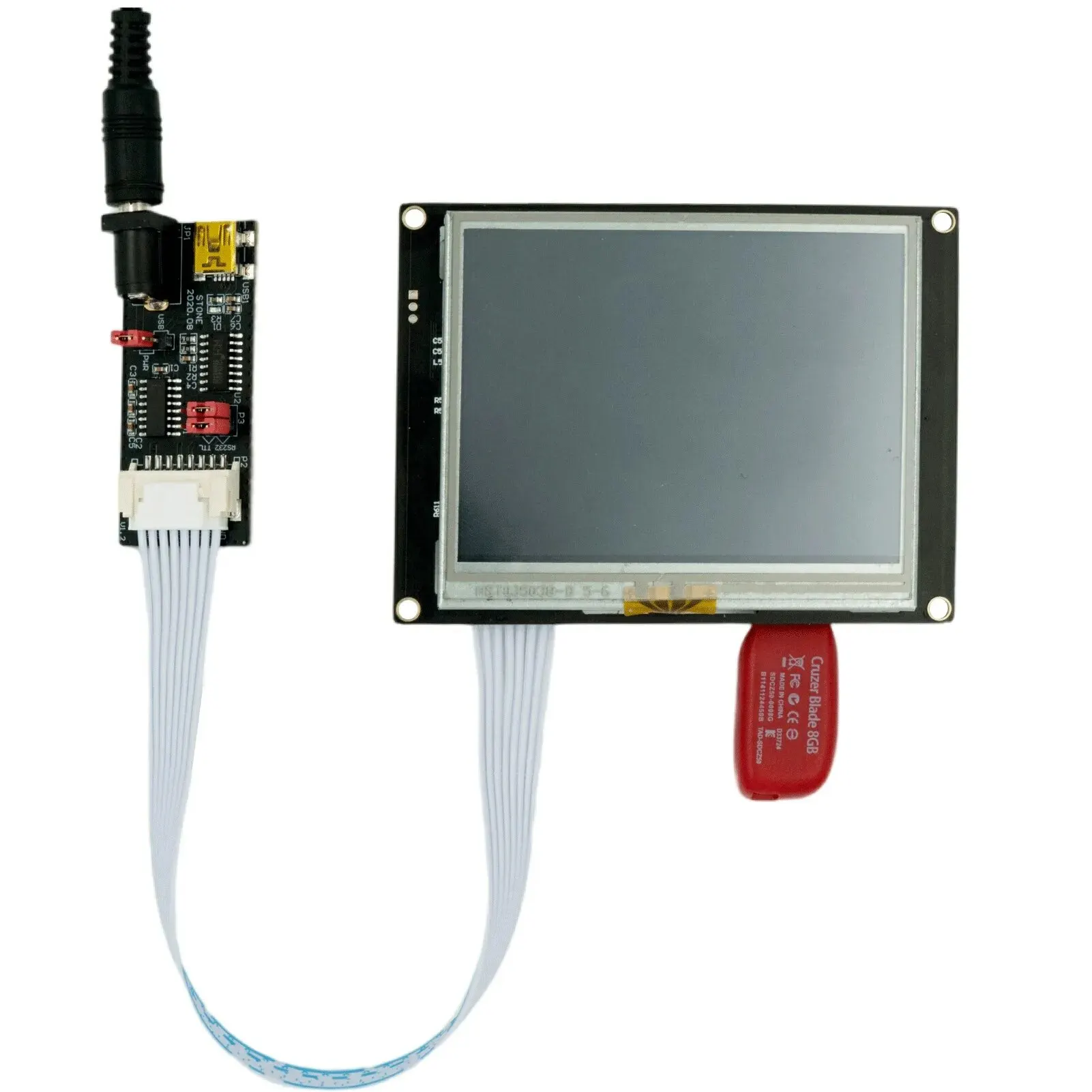 SCBRHMI 3.5 Inch LCD-TFT HMI Display Resistive Touch Panel Module RGB 65K Color Intelligent Series with Enclosure