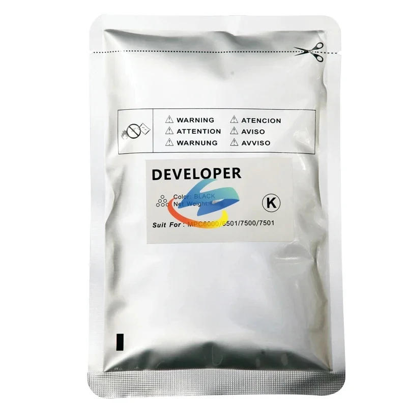 1PCS MP C7500 Developer Powder Compatible for Ricoh MP C6000 C7000 C6501 C7501 MPC6000 MPC7000 MPC6501 MPC7501 Toner CMYK/400g