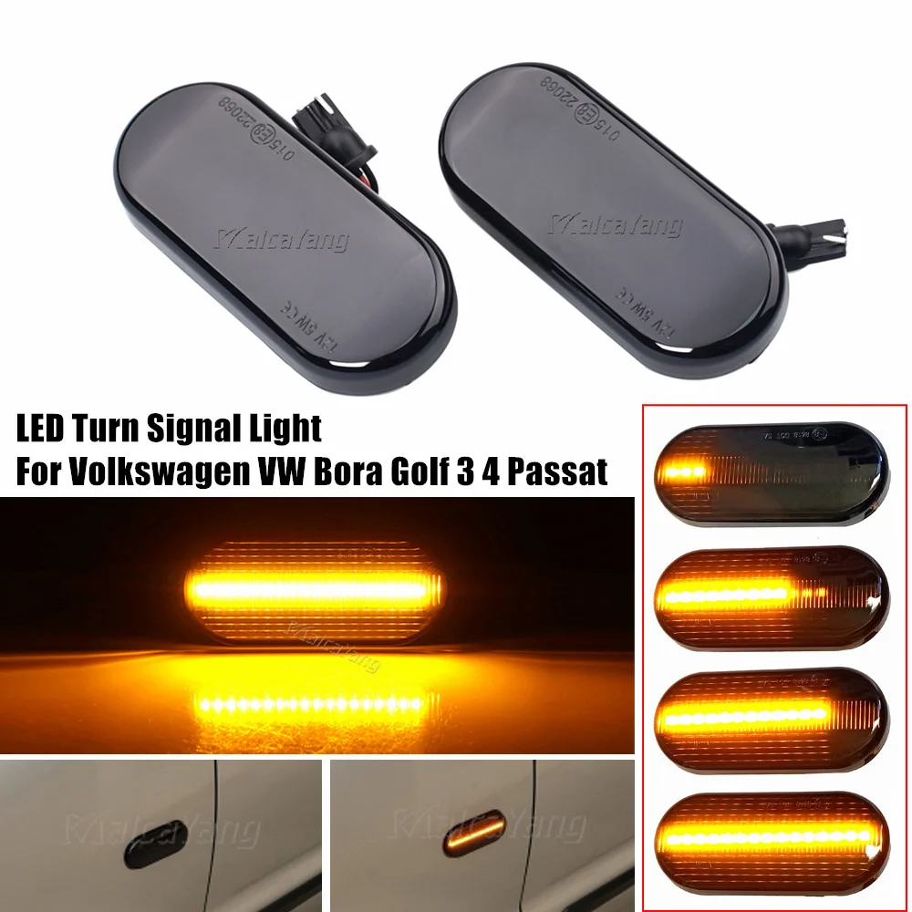 Dynamic LED Side Marker Signal Light Indicator Lamp For SEAT Leon 1P Ibiza Mk3 6L Mk4 6J Toledo Cordoba For VW Skoda Ford