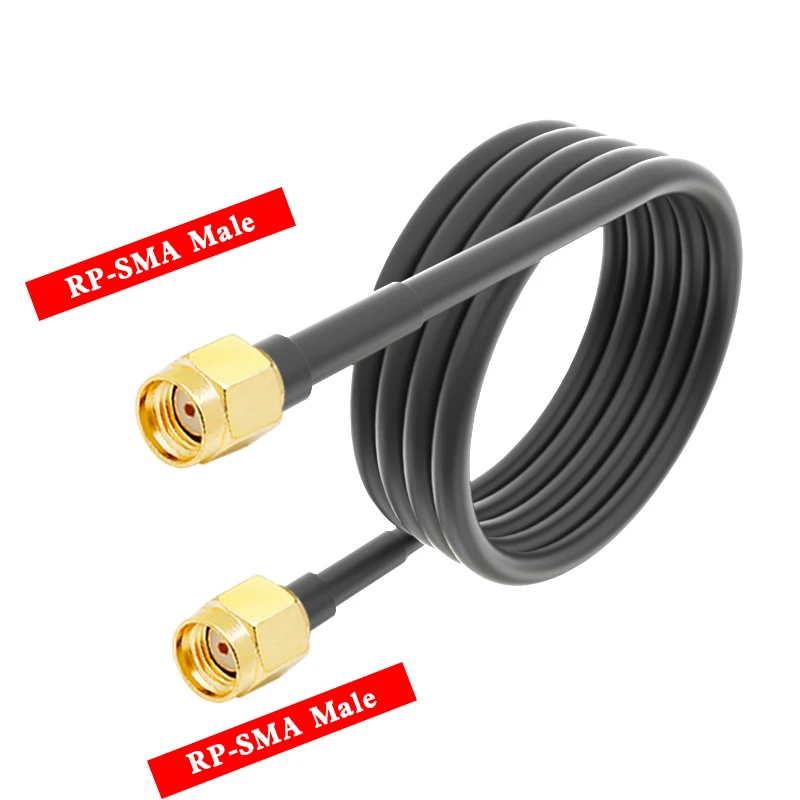 SMA Male naar SMA Male RG58 50ohm Coaxkabel SMA Plug WiFi Antenne Verlengkabel Connector Adapter Pigtail 1M 2M 5M 10M 20M