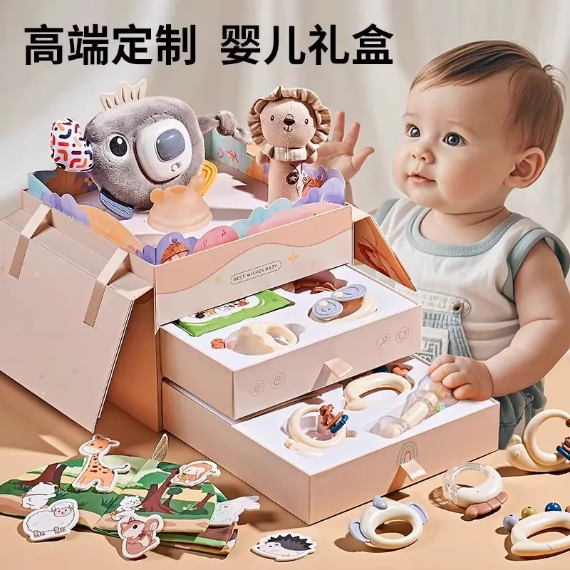 

Newborn baby baby soothing early education toy meeting gift box full moon gift one year old 0 to 3 months 12 one year old 6
