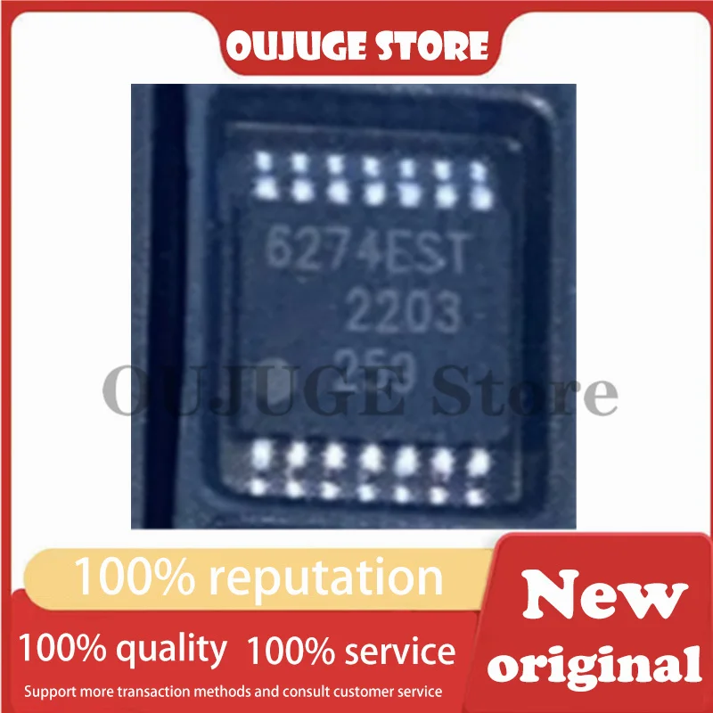 100% New original MCP6274-E/ST 6274E/ST 1pA Quad 2MHz Rail to Rail TSSOP-14 Operational Amplifier ROHS