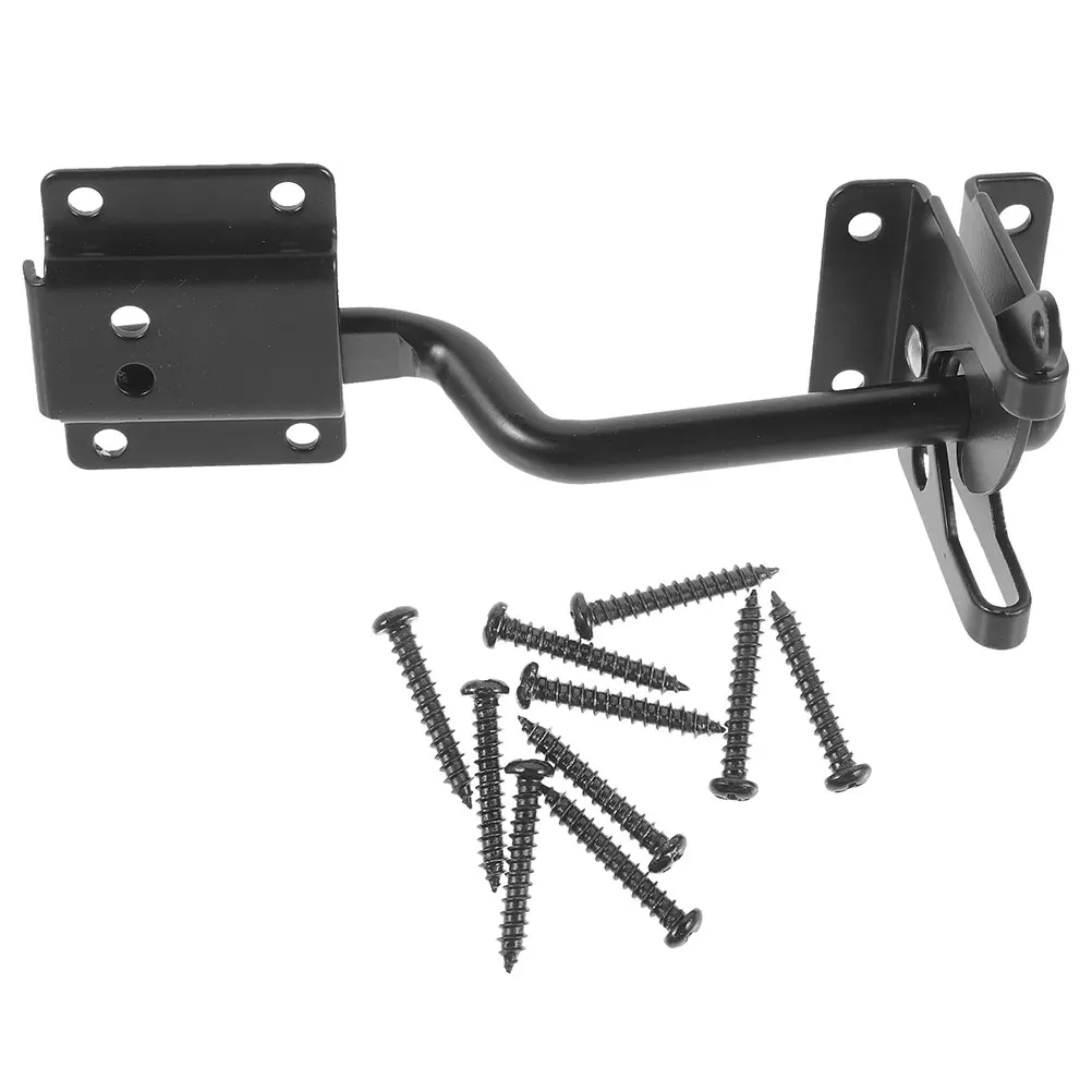 

Heavy Duty Iron Gate Latch For Wooden Metal Gates Outdoor Fence Security Lock Spring Loaded Door Latch Hardware Black