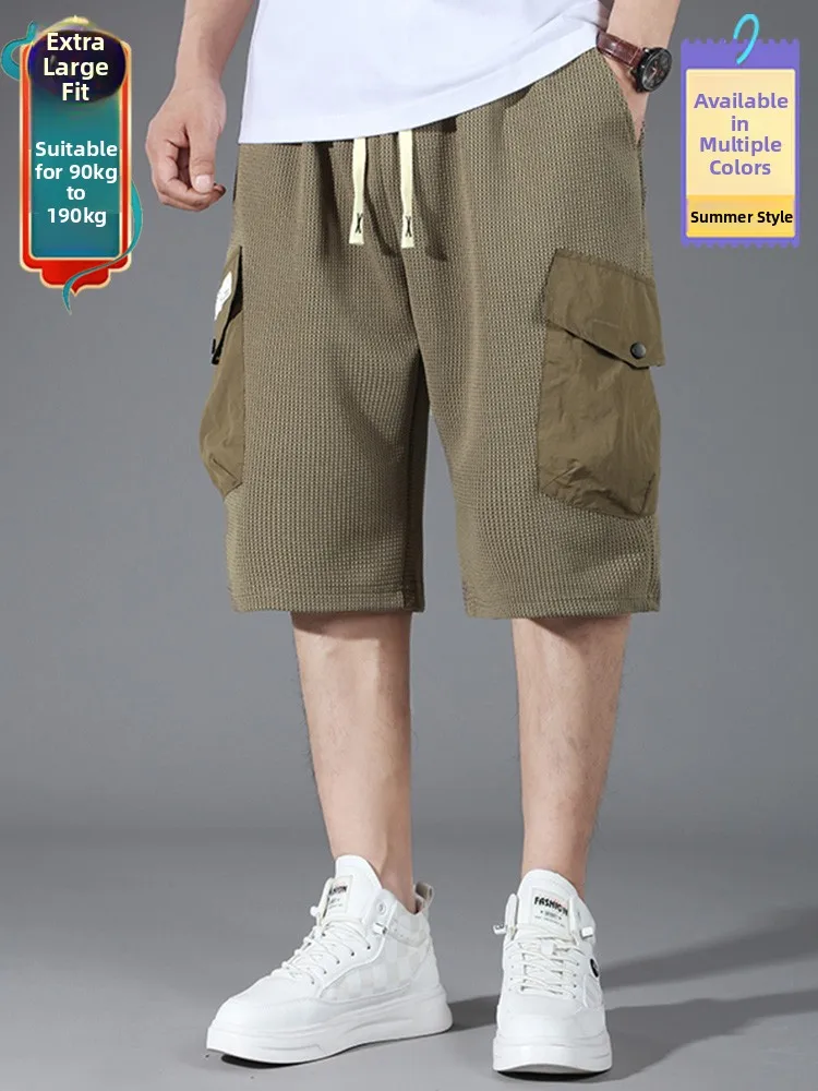 

Extra Large Size Men's orts Casual Loose Fit Summer Workwear Five-Quarter Pants Breathable Comfortable Faionable plus Size