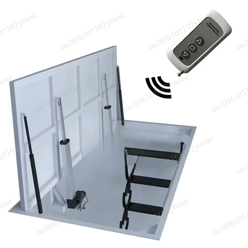 

Intelligent Hidden Basement Cellar Door, Wireless Remote Control Electric Ceiling Hatch Customizable