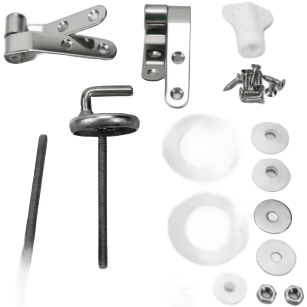 Stainless Steel Toilet Seat Hinge Kit with Screws for Use Residential Hospitality and Facility Management Settings
