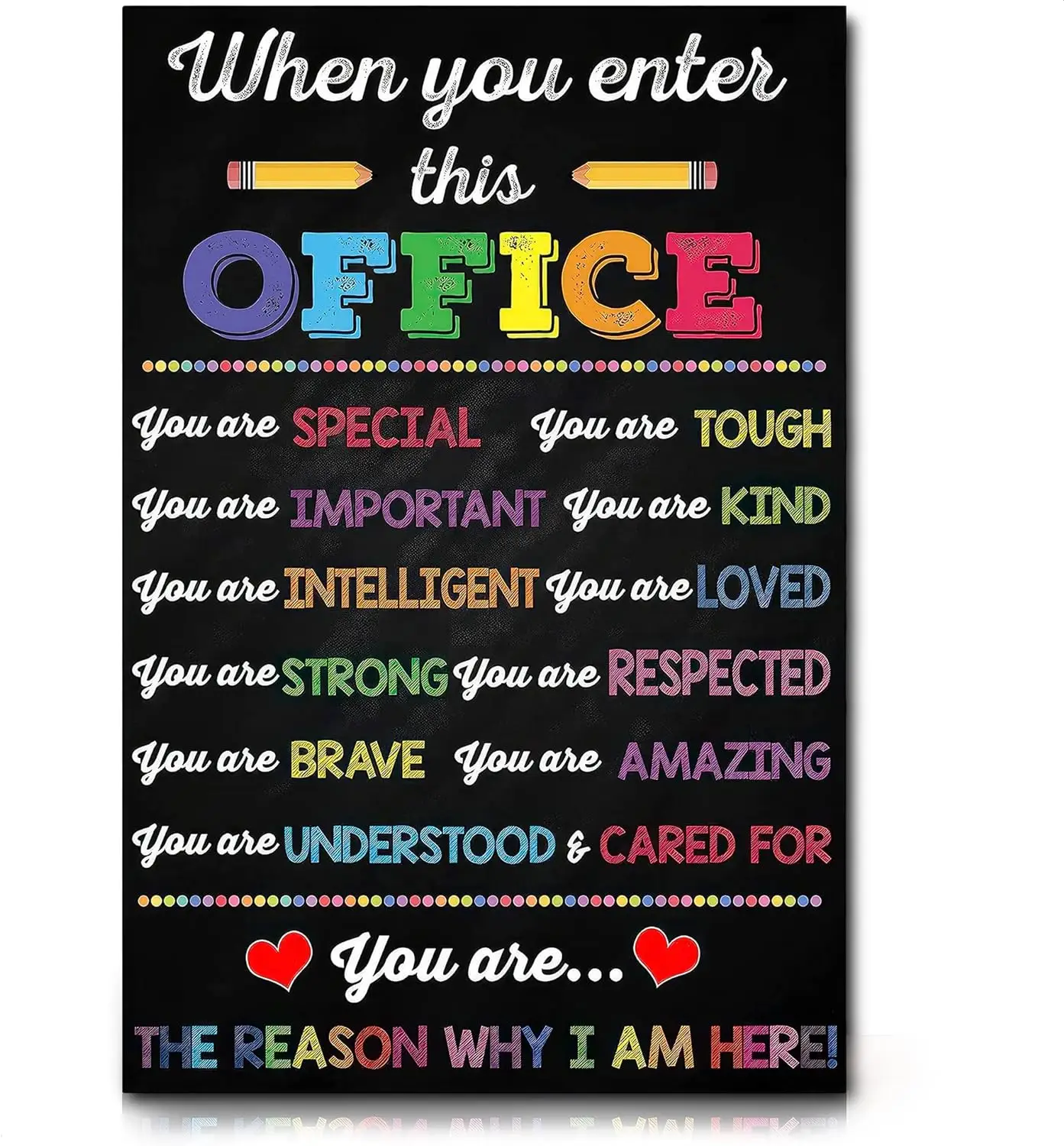 MALLONY Welcome Sign When You Enter This Office - School Counselor Therapist Office Supplies Encouragement Picture - Positi sign