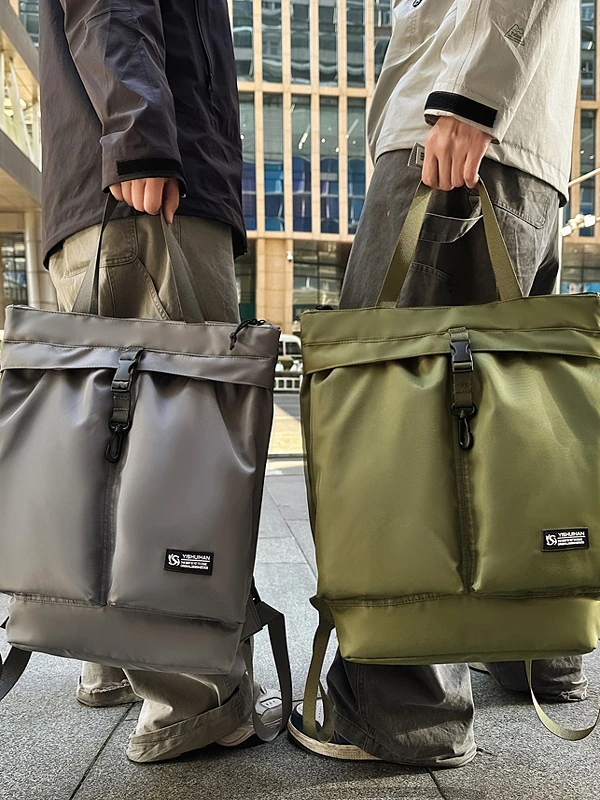Faionable Multi-Functional Women's Bapa 2025 New Travel Sports Commuting Bag Lightweight Nylon Pure Color Vertical Square