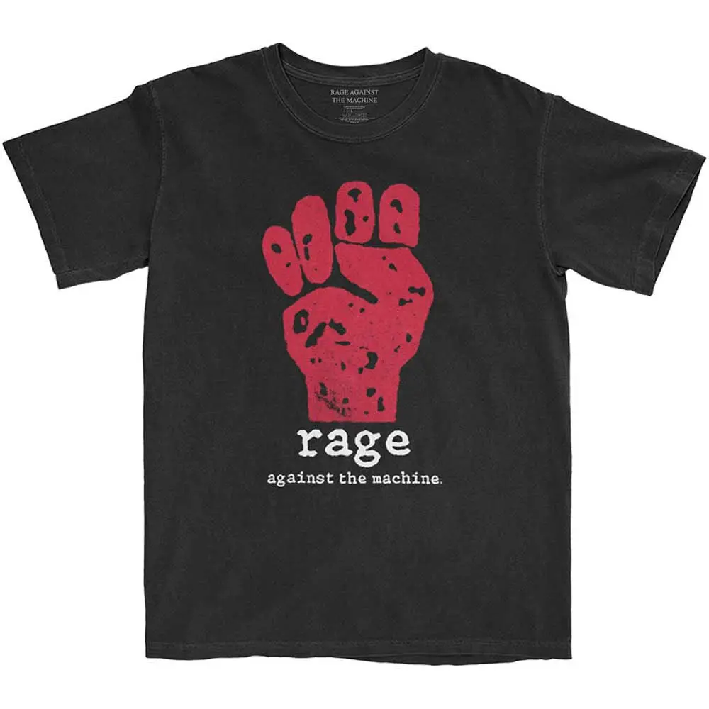 Rage Against The Machine Red Fist Black T-Shirt NEW