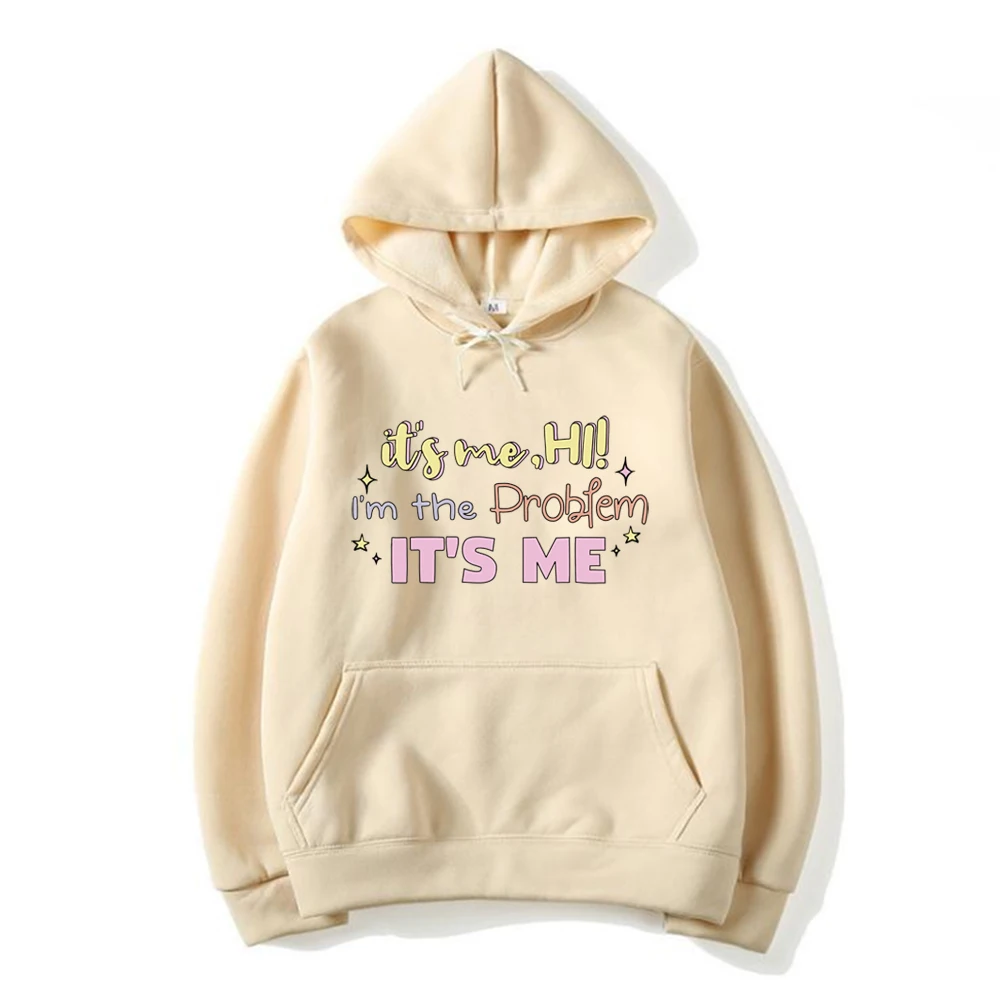 

It's Me Hi I'm The Problem Funny Saying Hoodie Midnights Album Hooded Sweatshirt Cute Y2k Style Anti Hero Pullover Kawaii Hoodie