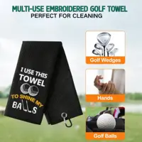 Funny Microfiber Premium Golf Towel, Embroidered Golf Towels for Golf Bags for Men&Women, Golf Accessories for Men Golfers Dad 5