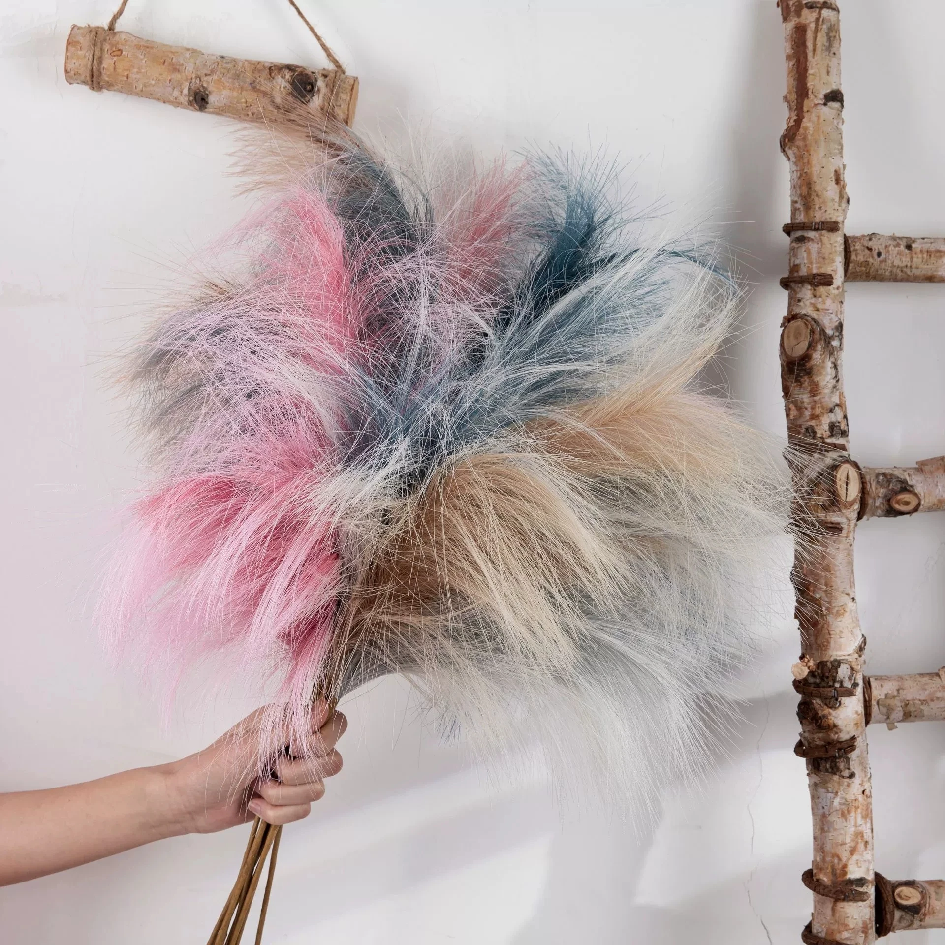 Pampas Grass Decor - 6 STKS 75 cm Kunstmatige Pampas