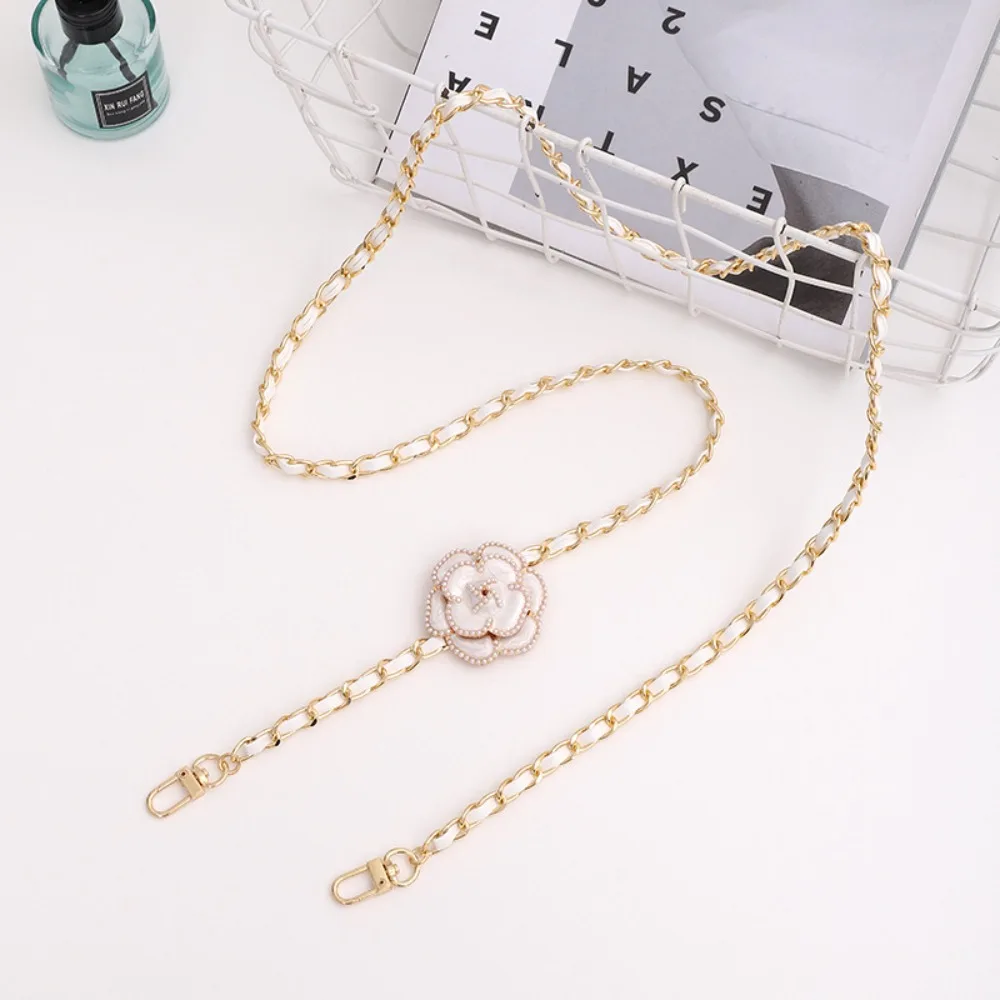 Anti-lost Crossbody Phone Chain Camellia Diagonal Phone Case Hanging Leather Long Phone Neck Straps Bag Pendant