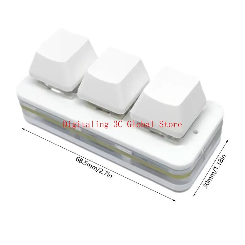 3 Keypad Handed RGB Mechanical Gaming Keyboards Programmable Keyboards USB C Gaming Keyboards for PC