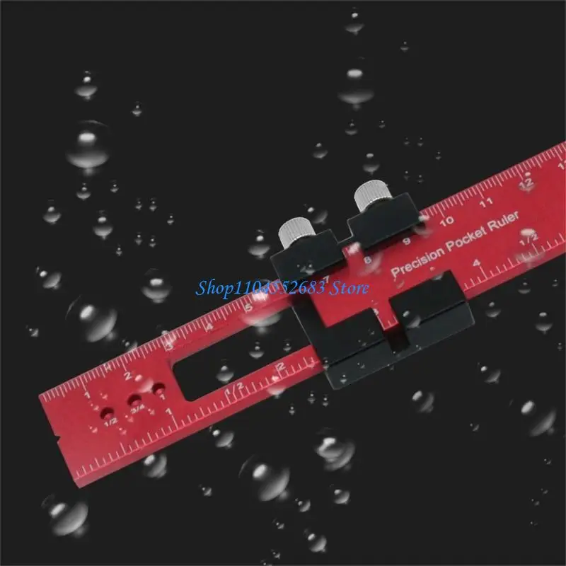 

Y6GD Working Square Slide Rule Scribing Ruler Metric & Inch Machinist Engineer