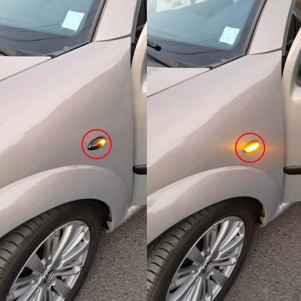 Side Marker Indicator For Citroen C1 C2 C3 C5 For Peugeot 307 206 207 407 107 607 LED Dynamic Turn Signal Light