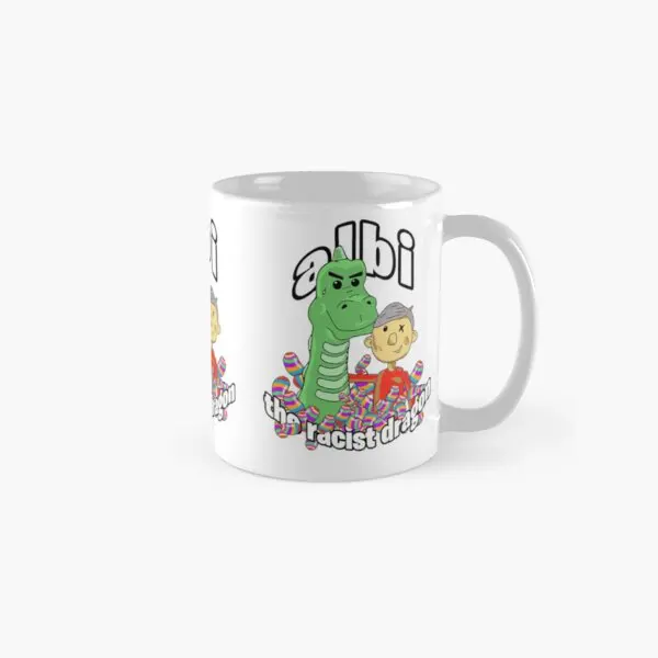 Albi Racist Dragon Classic  Mug Coffee Printed Gifts Image Photo Picture Simple Drinkware Cup Design Tea Handle Round