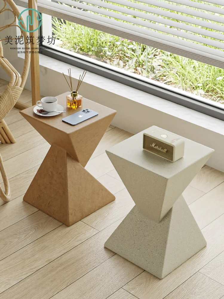 

Wabi Sandy Wind Small Side Several B & B Sofa Bedside Magnesium Mud Small Coffee Table Minimalist Light Luxury Living Room Outdo