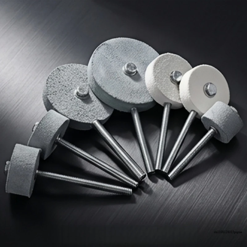 Polishing Leather Wheel 6mm Shank High Gloss Buffing Wheel for Jade Gemstone Glass Rotary Tool Jewelry DIY
