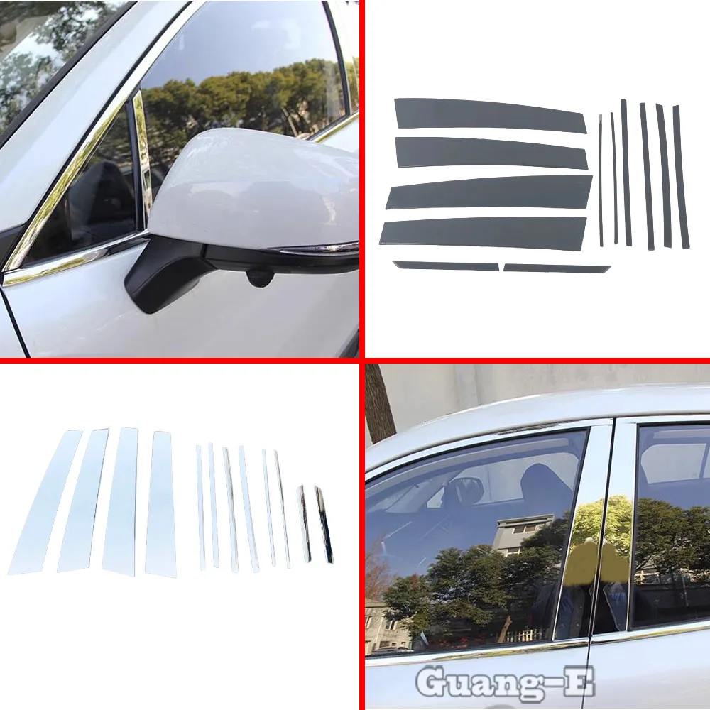 For Toyota Corolla Cross XG10 2022 2023 2024+ Stainless Steel Door Window Frame Stick Trim Glass Car Cover Exterior Accessories