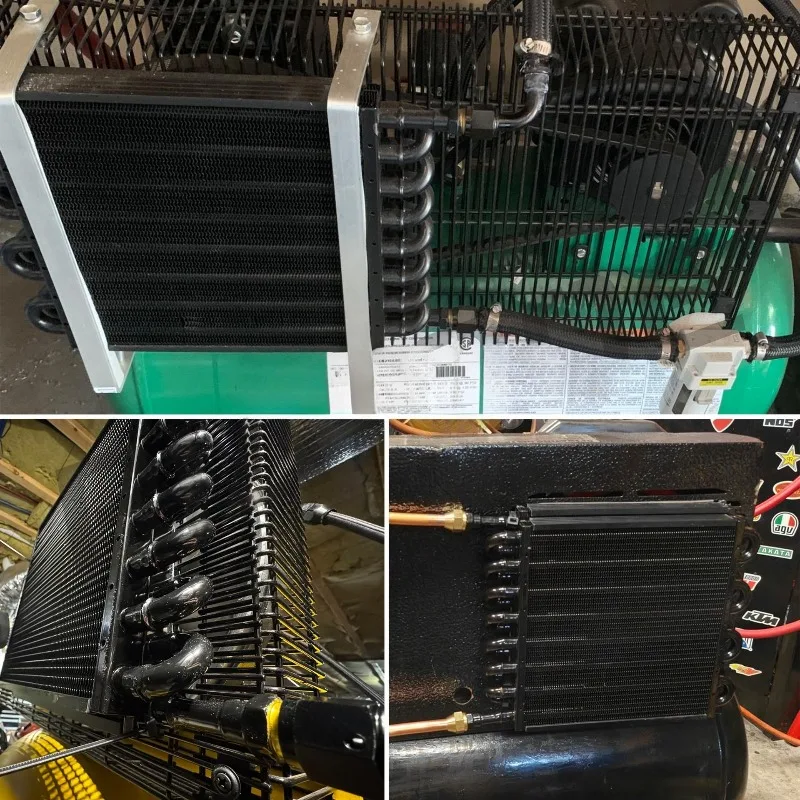 Universal Aluminium Alloy Transmission Cooler AN8 Double-layer Transmission Oil Cooler Channel Tube Frame Protection Accessory